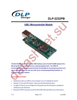 DLP-2232PB datasheet  